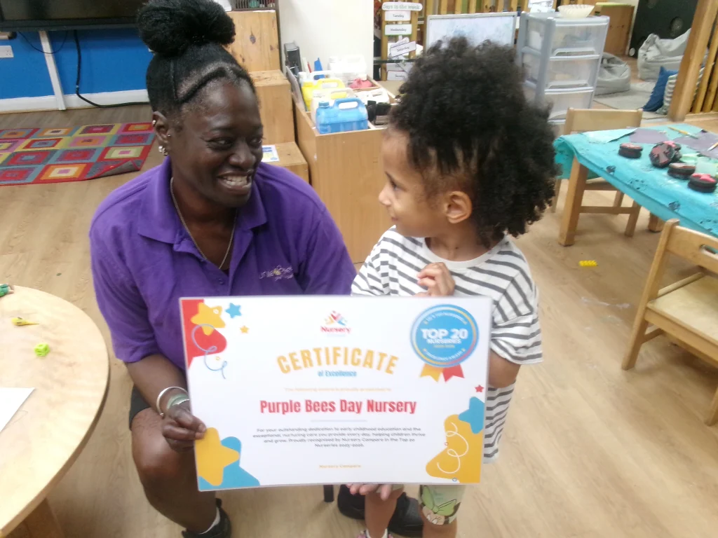 NurseryCompare Excellence Awards 2025-2026 UK Top 20 nurseries badge